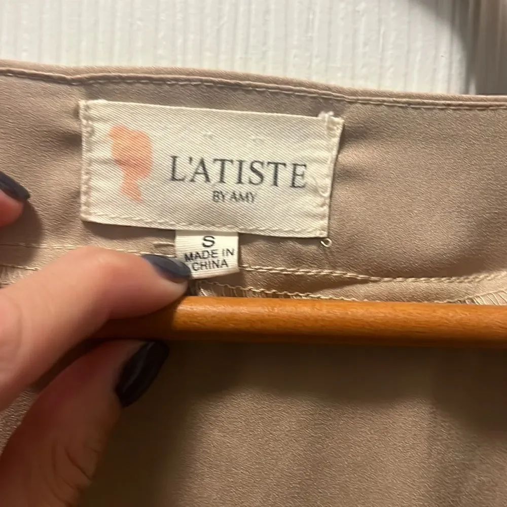 L'atiste Gold Shirt - Silk Shirt - Size Small - Beautiful Top